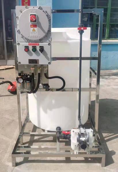 （加藥設(shè)備）非標(biāo)定制  防爆箱配氣動泵